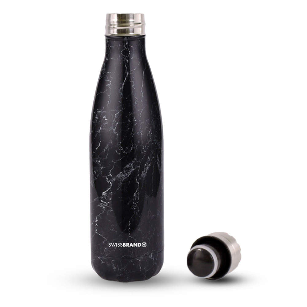 Botella Térmica Negro Mármol