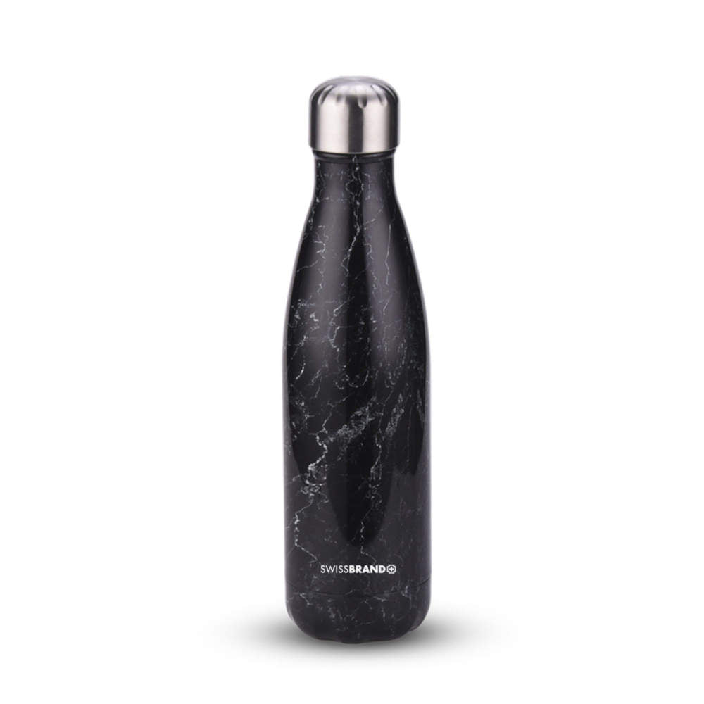 Botella Térmica Negro Mármol
