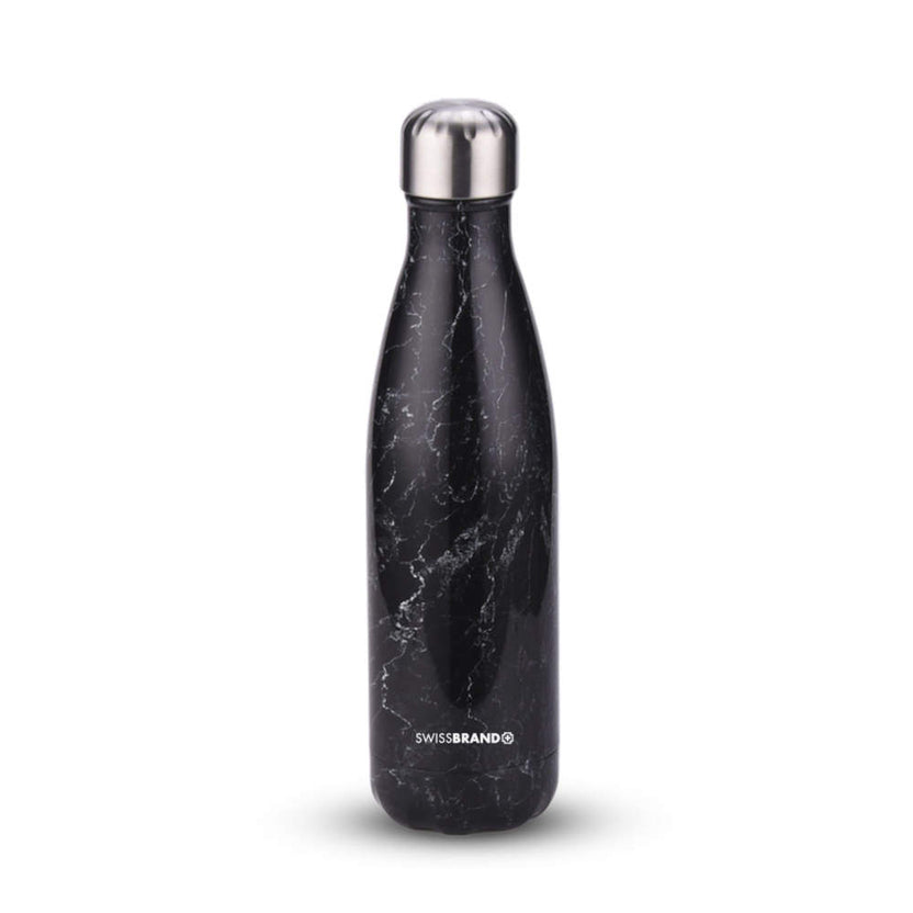 Botella Térmica Negro Mármol