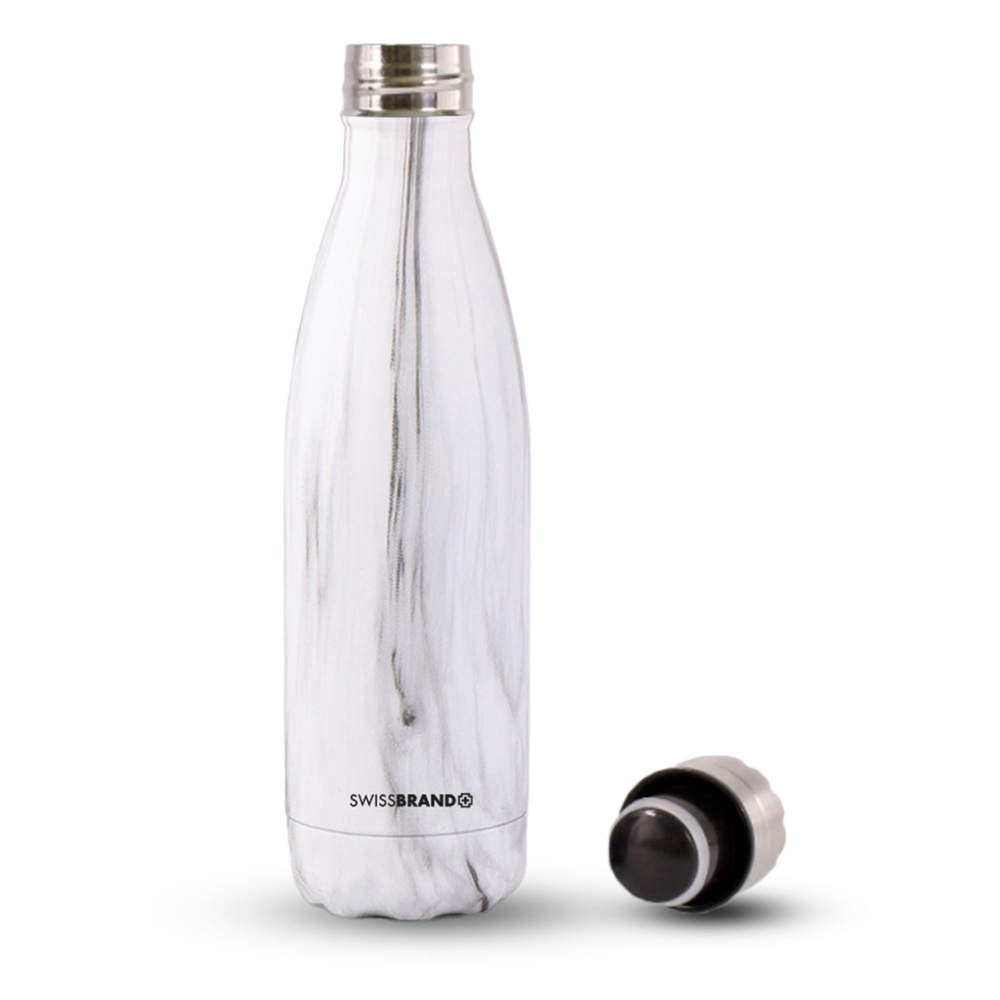 Botella Térmica Blanco Madera Granito